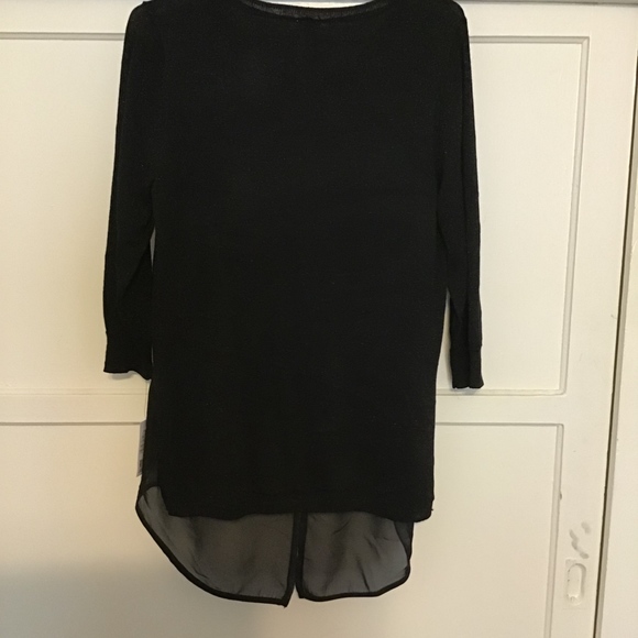 NY Collections Black Sparkle Sweater - Picture 2 of 2